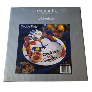 Epoch Collection Noritake Cookies For Santa Christmas Plate Mr. Snowman CB2